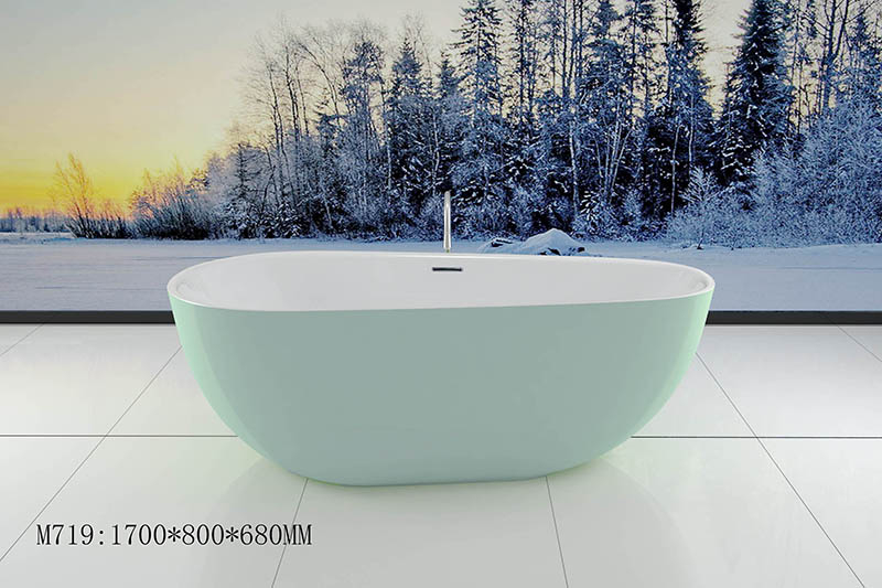 Seamless connected acrylic free standing bathtub k