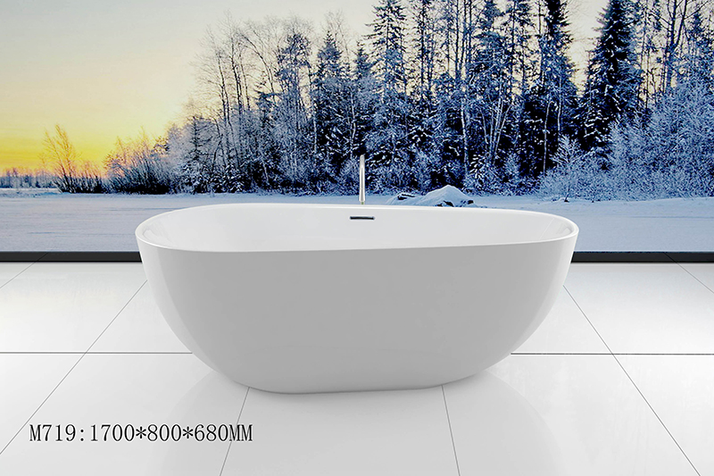 Seamless connected acrylic free standing bathtub l
