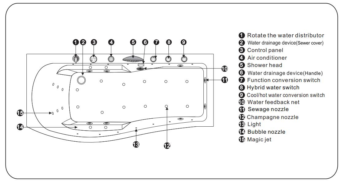 A1901L Computer Massage cylinder partnames