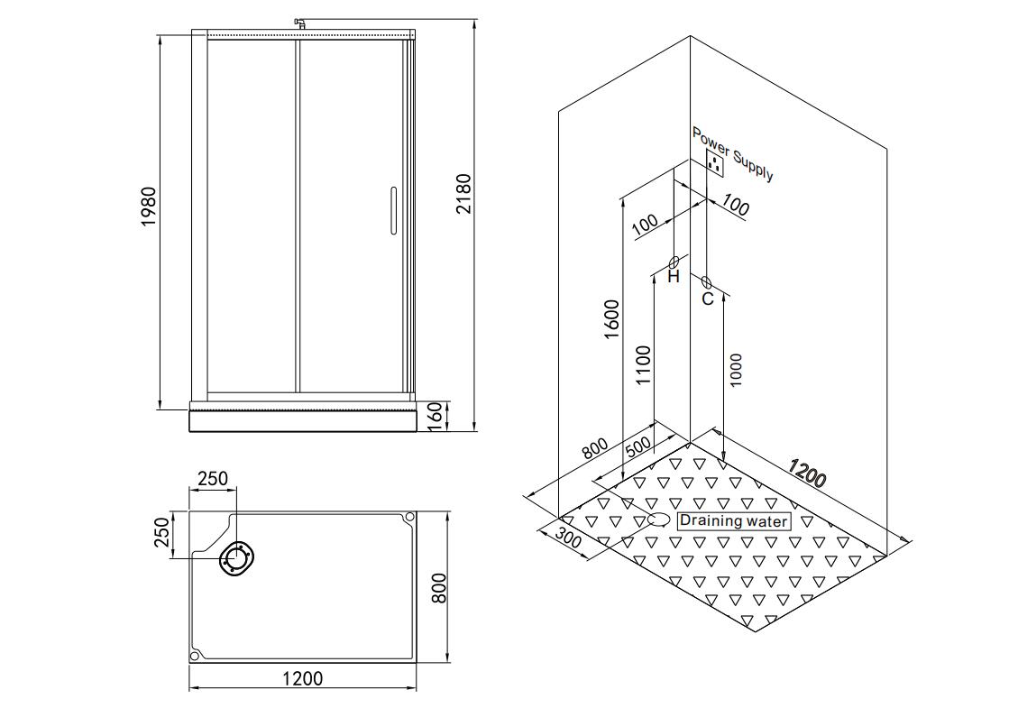 BU621 water and electricity installation diagram