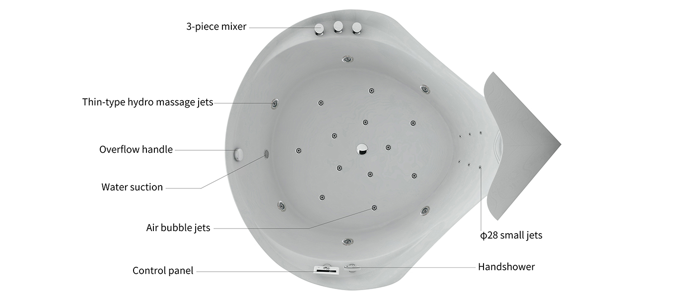 SSWW MASSAGE BATHTUB UWHALE  e